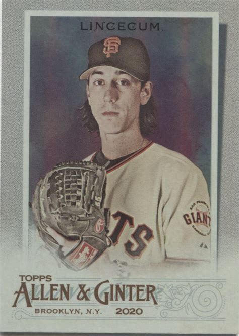 Tim Lincecum 2020 Allen And Ginter Silver Portrait Foil San Francisco