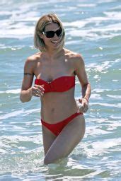 Michelle Hunziker In Red Bikini At Alpemare Beach In Forte Dei Marmi Celebmafia