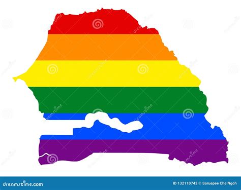 LGBT Flag Map Vector Rainbow Map In Colors Of LGBT Lesbian Gay Bisexual And Transgender