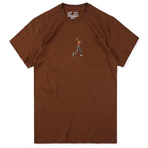 Travis Scott Astroworld T Shirt Fabric Dark Brown Short Sleeve T ...