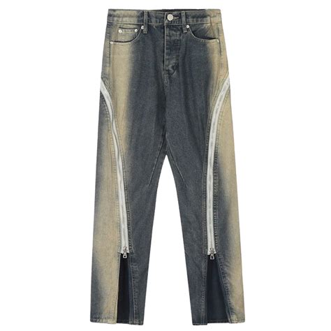 Clout Collection ™️ Stride Full Zip Stacked Denim Jeans