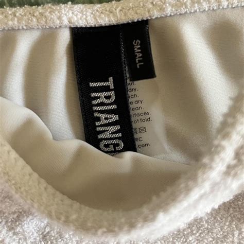 White Triangl Bikini In Terry Size Small Depop