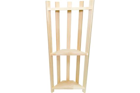 Угловая 3-х ярусная полка Бацькина баня 75x30x12 см 30399 - выгодная ...