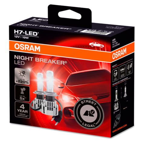 Lampadina Led Auto Night Breaker Led Plug Play H V W Osram