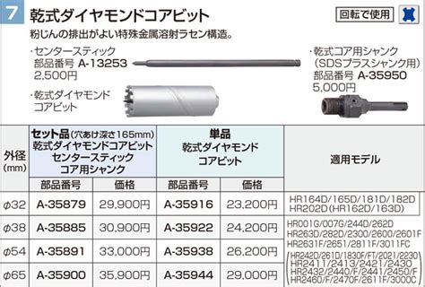 マキタ マキタ 乾式ダイヤモンドコアビット Φ105×165mm セット品 A 12924 ヤマムラ本店 通販 Paypayモール ドコアビッ