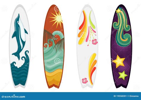 Surfboards Set Of Four Stock Image Image