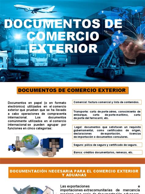 Documento De Comercio Exterior Pdf Aduana El Comercio Internacional