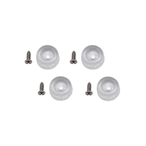 Everbilt 7 8 In Clear Rubber Like Plastic Screw On Surface Bumpers 4