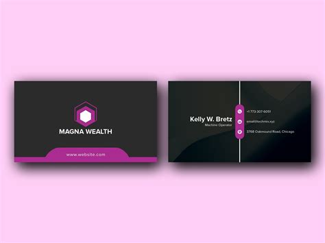 Black Business Card Design Template Techmix