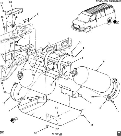 Chevrolet EXPRESS 1500 Fuel Tank Mounting Rear Unit EPC Online