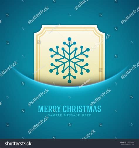 Merry Christmas Card Snowflake Decoration Background Stock Vector