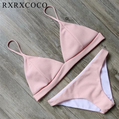 RXRXCOCO Sexy Bikinis Women Swimwear Micro Bikini Set Beach Bathing Suits Push Up Bandage