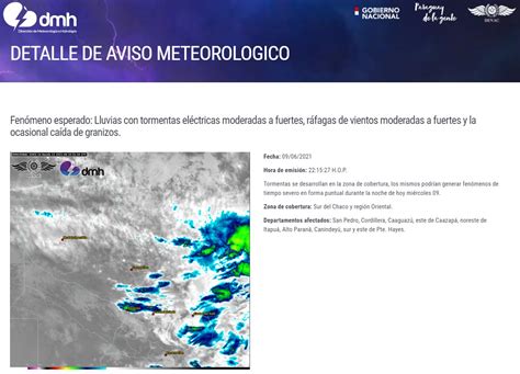 Dmh Paraguay On Twitter Aviso Meteorol Gico N Emitido