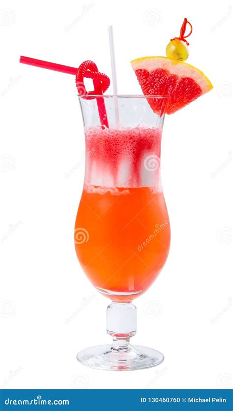 Sex On The Beach Cocktail In A Tall Glass Stock Photo Image Of Slice Delicious