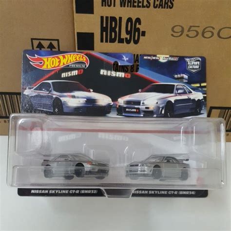 Hot Wheels Premium Twin Pack Nissan Skyline Gt R Bnr Bnr Shopee Malaysia