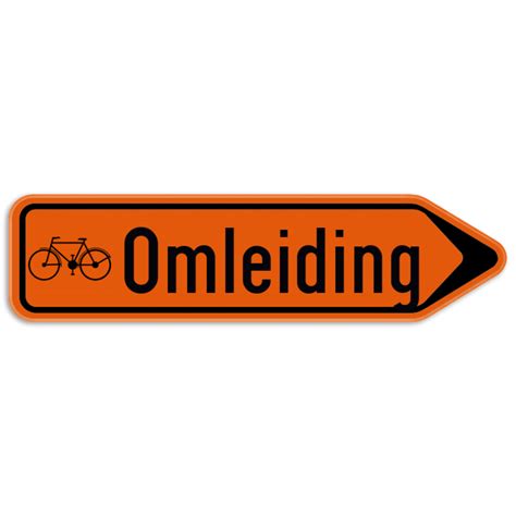 Verkeersbord SB250 F41 Wegwijzer Omleiding Voor Fietsers Rechts