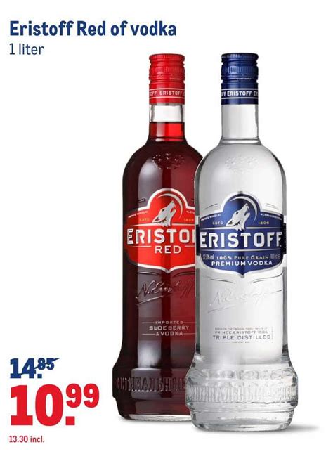 Eristoff Red Of Vodka Aanbieding Bij Makro 1Folders Nl