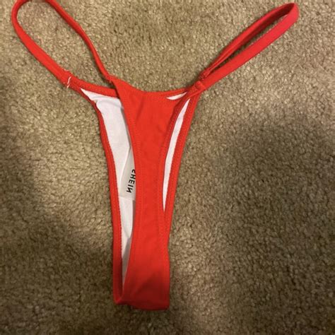 Red Bikini Thong Tags For Exposure Y K Babyphat Depop