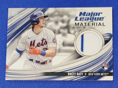 Brett Baty Topps Series Major League Materials Relic Rc Rookie