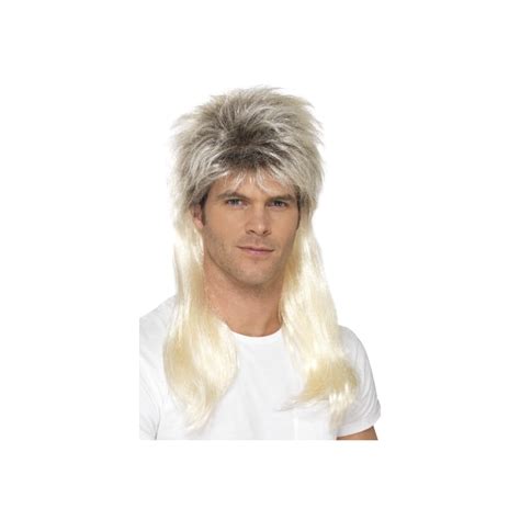 Perruque De Mullet Blonde Racines Noires