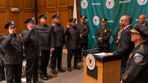 Worcester Police Promote 6 Officers At City Hall Ceremony