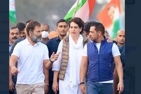 Priyanka Gandhi Robert Vadra Join Rahul In Bharat Jodo Yatra Priyanka