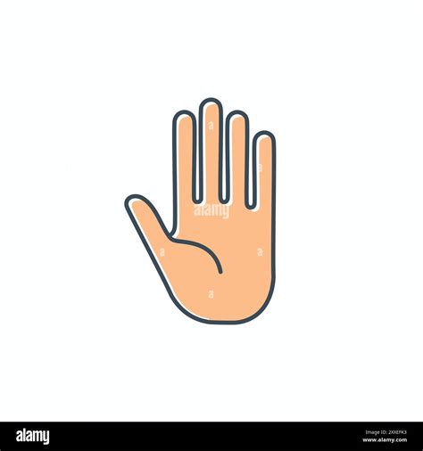 Hand Gesture Stop Sign Simple Vector Illustration Of A Hand Palm