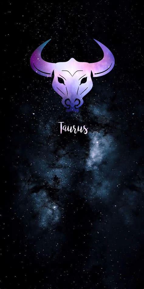 The Zodiac Sign Taurus In Front Of A Night Sky With Stars