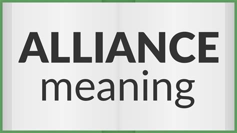alliance meaning  alliance youtube