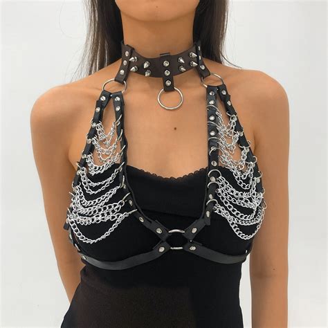 Sexy Studded Cadeia Bikini Peito Acess Rios Atacado Original Suefeng Exagerado Body Chain Para