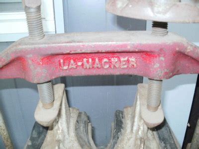 vintage antique shoe sole press lamac invisible soler industrial tool