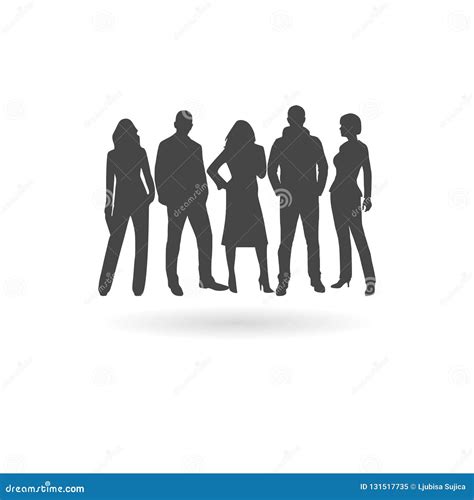 Silhouette Group Of People Dancing Vector Illustration | CartoonDealer ...