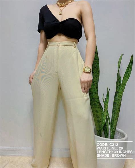 High Waist Nude Trouser Women S Fashion Bottoms Other Bottoms On Carousell