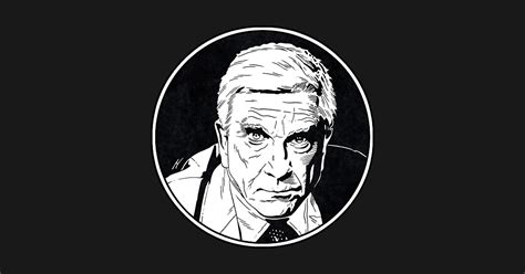 Frank Drebin The Naked Gun Circle Black And White Leslie Nielsen T Shirt Teepublic