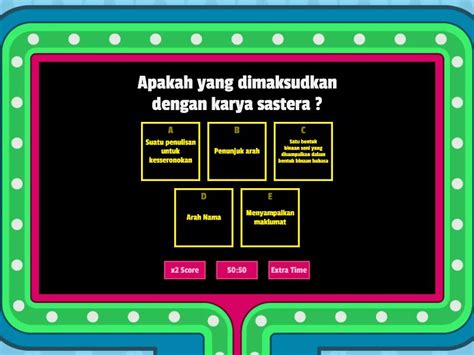 Karya Sastera Dan Karya Bukan Sastera Gameshow Quiz