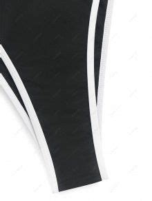 ZAFUL Contrast Binding Twist Cut Out Criss Cross String Bikini Swimwear In BLACK ZAFUL 2025