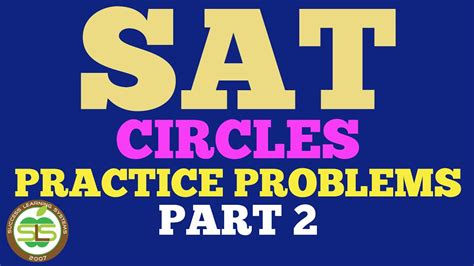 Sat Circles Practice Problems Part 2 Youtube