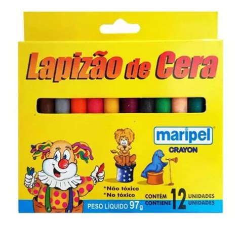 Lapis De Cera Maripel Gizao Cores Mercadolivre