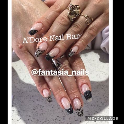 Lace Is Hot Nailtech Naildesign Gelnails Fullset Lacenails Dlace Coffinshape