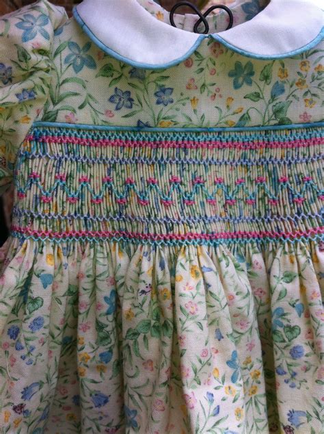 Original Smocking Design On A Doll Dress I Just Completed Smocking