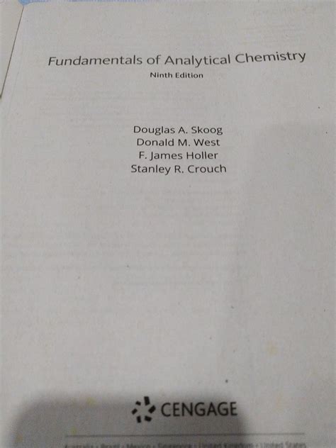 Fundamentals Of Analytical Chemistry 9th Edition Hobbies And Toys Books