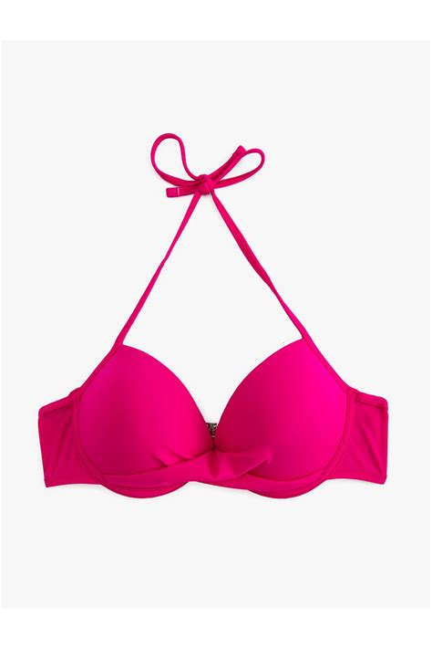 Koton Balenli Bikini Üstü Dolgulu Push Up Drape Detaylı Boyundan Bağlamalı Fiyatı Yorumları