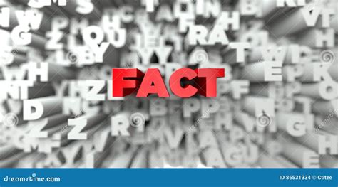 Fact Red Text On Typography Background D Rendered Royalty Free