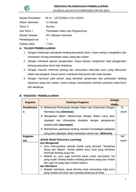 Uyun Tema 8 Dan 9 Henca Rasa RENCANA PELAKSANAAN PEMBELAJARAN