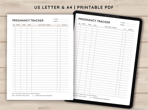 Fertility Journal Ovulation Tracker Printable Bbt Chart Pregnancy Planner Fertility Planner