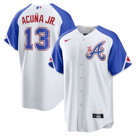 Atlanta Braves 13 Ronald Acuna 2023 City Connect MenS Atlanta Jersey