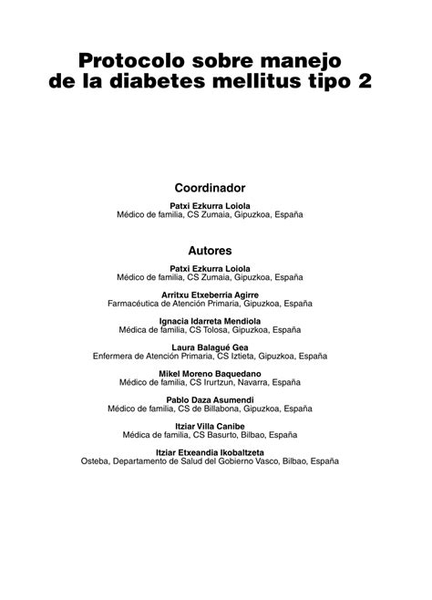 Pdf Protocolo Sobre Manejo De La Diabetes Mellitus Tipo