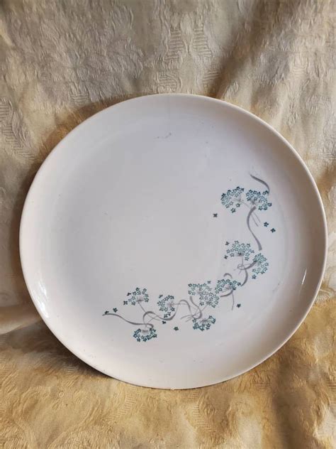 Stetson Pottery Hand Painted Inch White Dinner Plate With