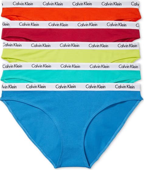 Calvin Klein Women S Carousel Bikini 5 Pack Underwear Cherry Tomato