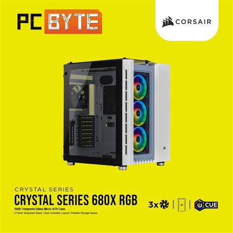 Corsair Crystal Series 680x Rgb Atx High Airflow Tempered Glass Smart
